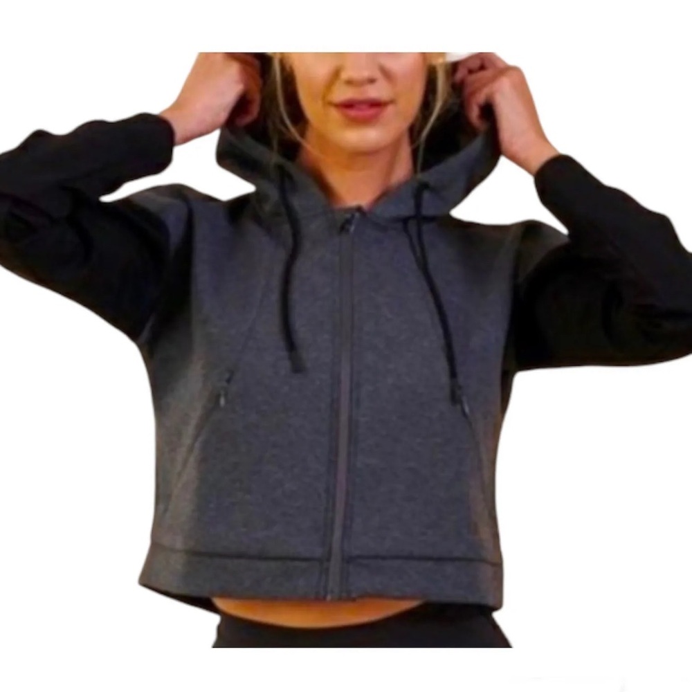 GYMSHARK S Color blocked zip up sweatshirt
